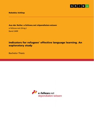 cover image of Indicators for refugees' effective language learning. an exploratory study